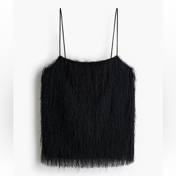 H&M Tops - H&M black fringe top